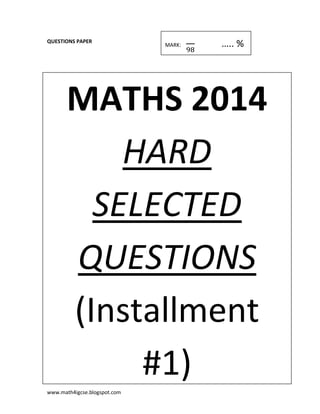 Hardest questions 1 | PDF