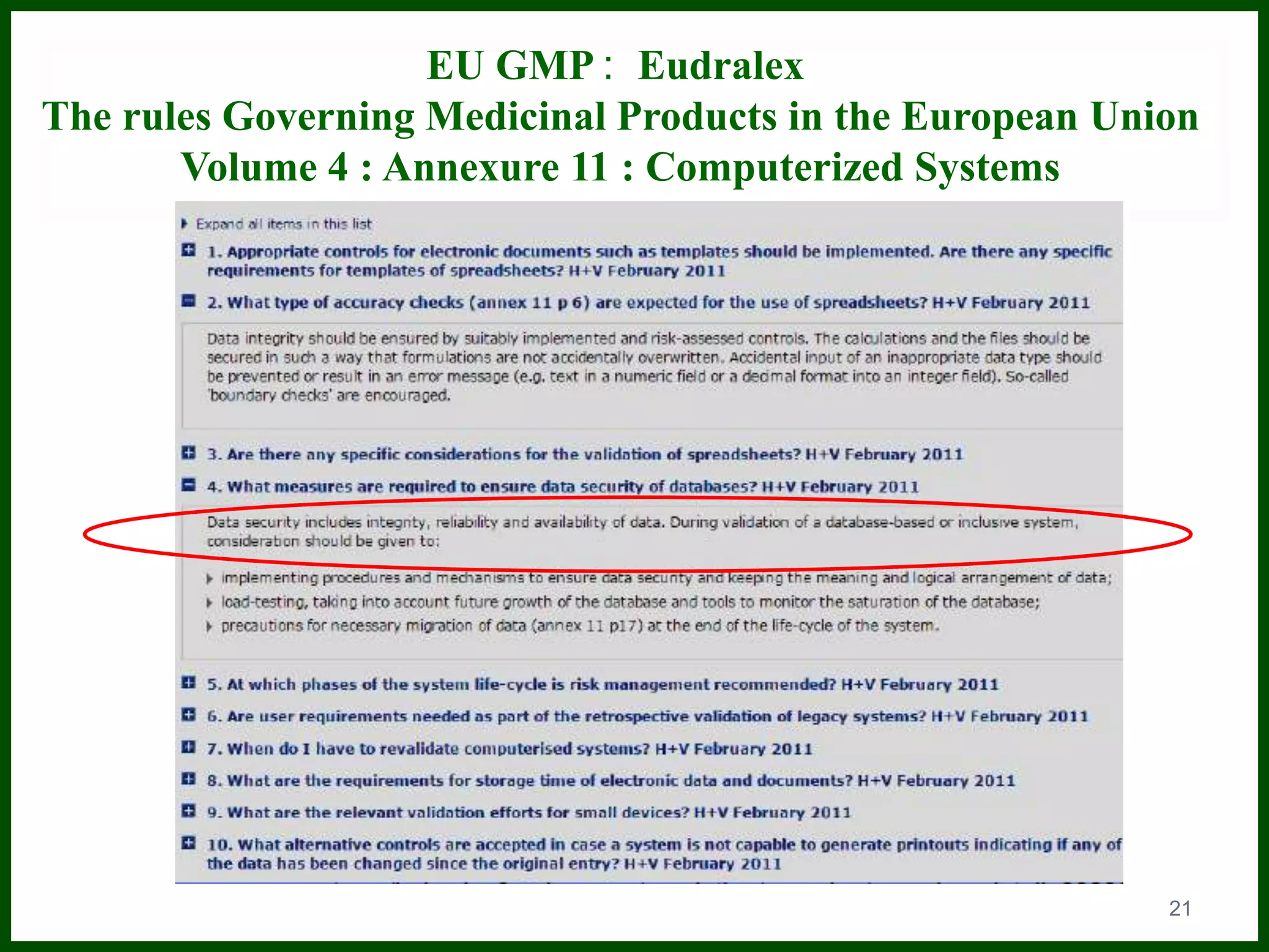 DATA INTEGRITY GMP COMPLIANCE | PPTX