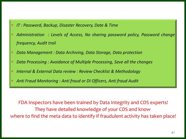 DATA INTEGRITY GMP COMPLIANCE | PPTX