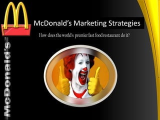 McDonald’s Marketing Strategies
 