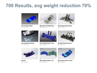 700 Results, avg weight reduction 70%
 