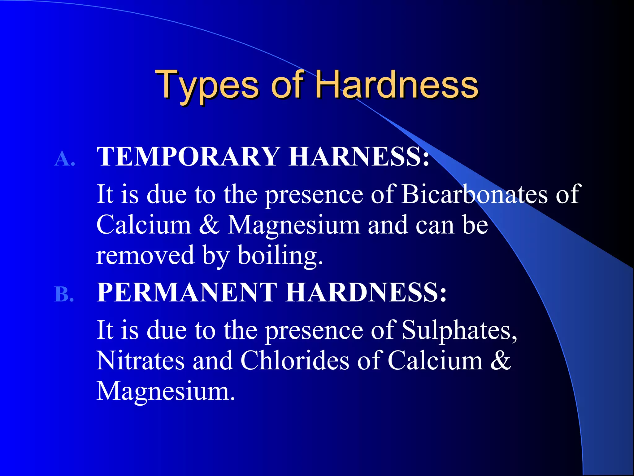 Hardness of water PPT