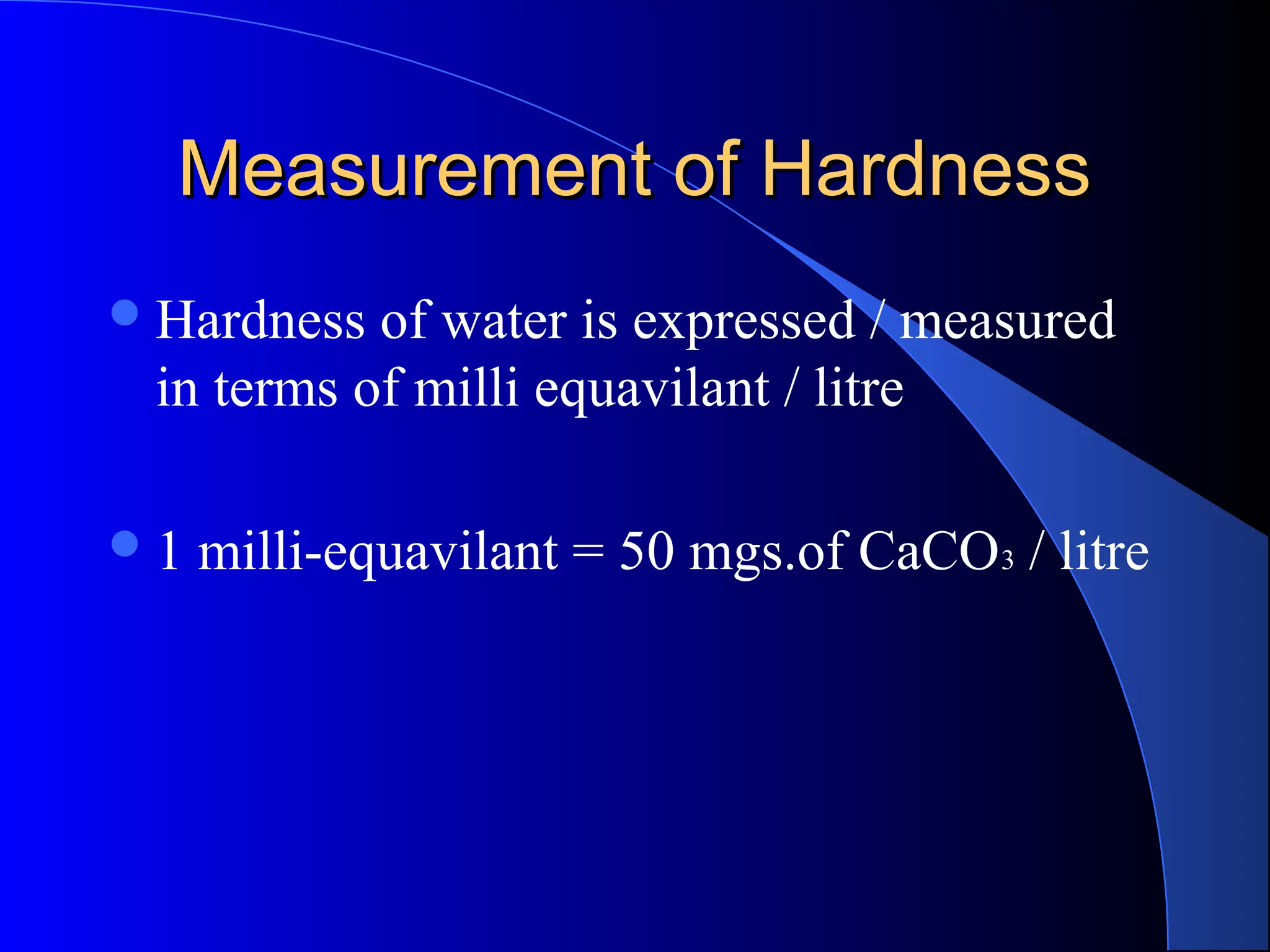 Hardness of water PPT