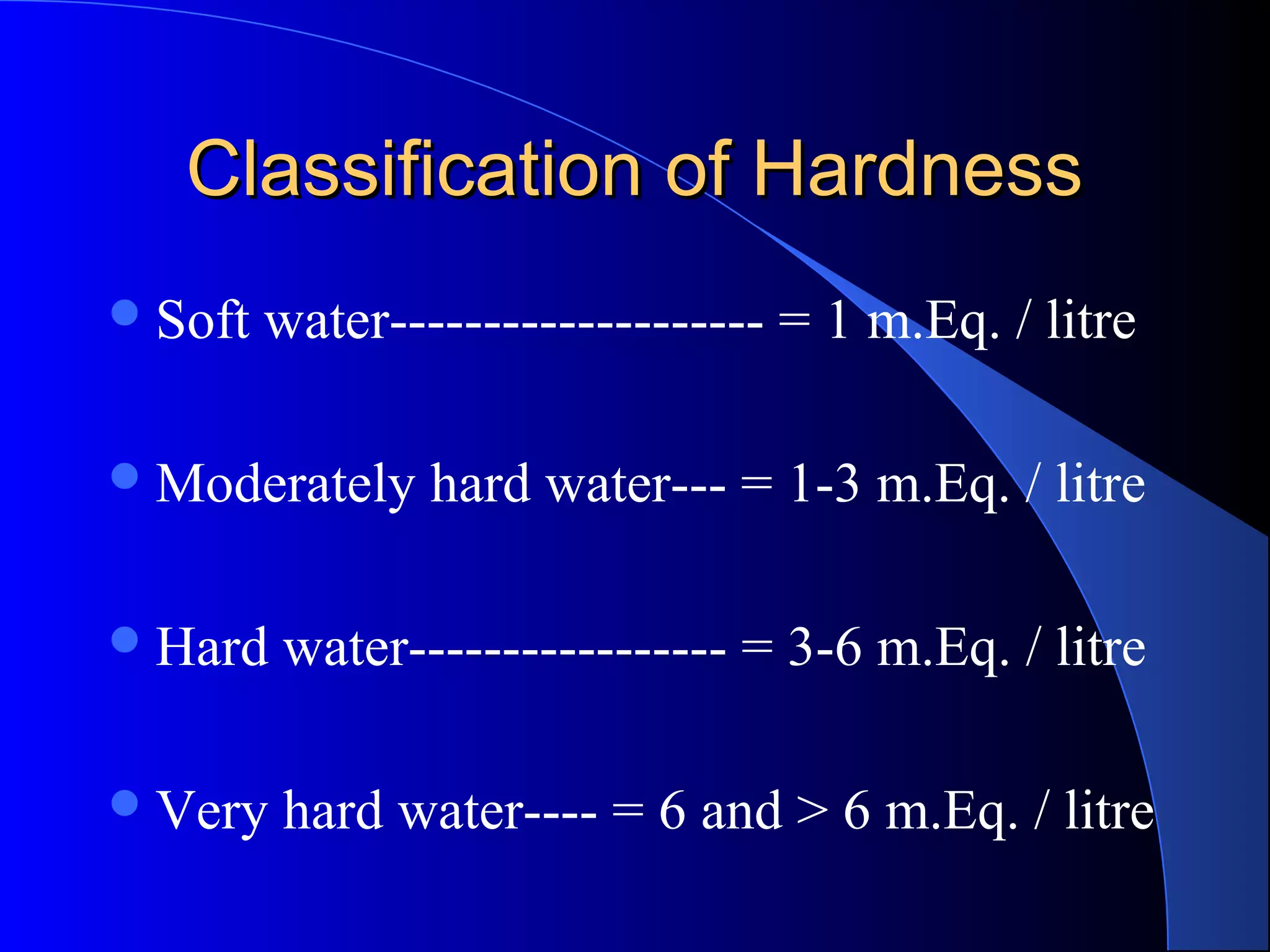 Hardness of water PPT