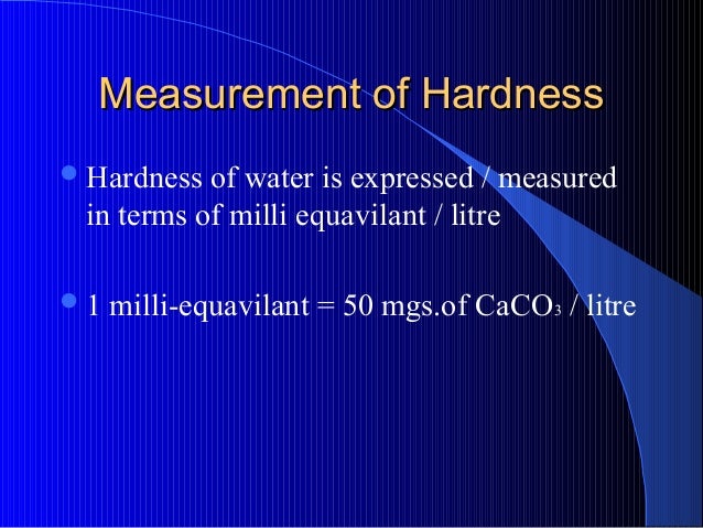 hardness of water is due to