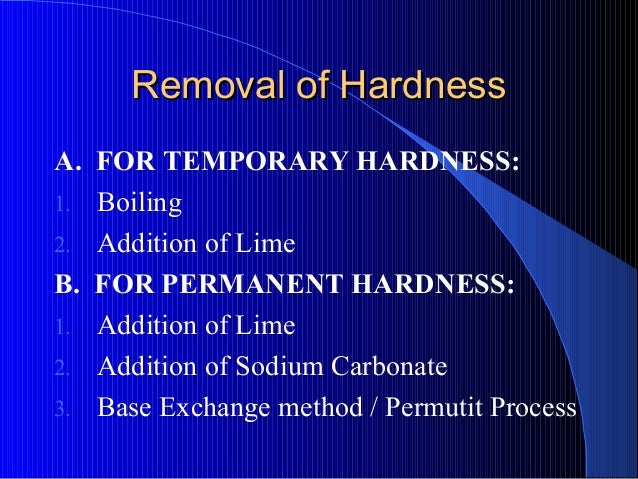 Hardness of water
