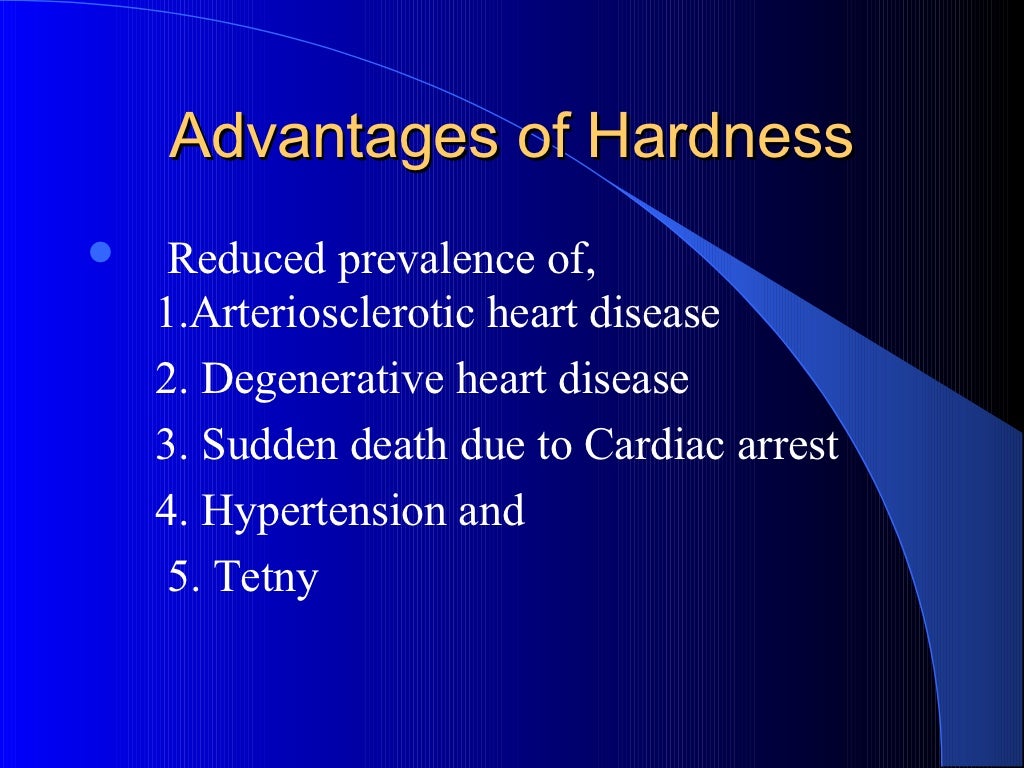 Hardness of water
