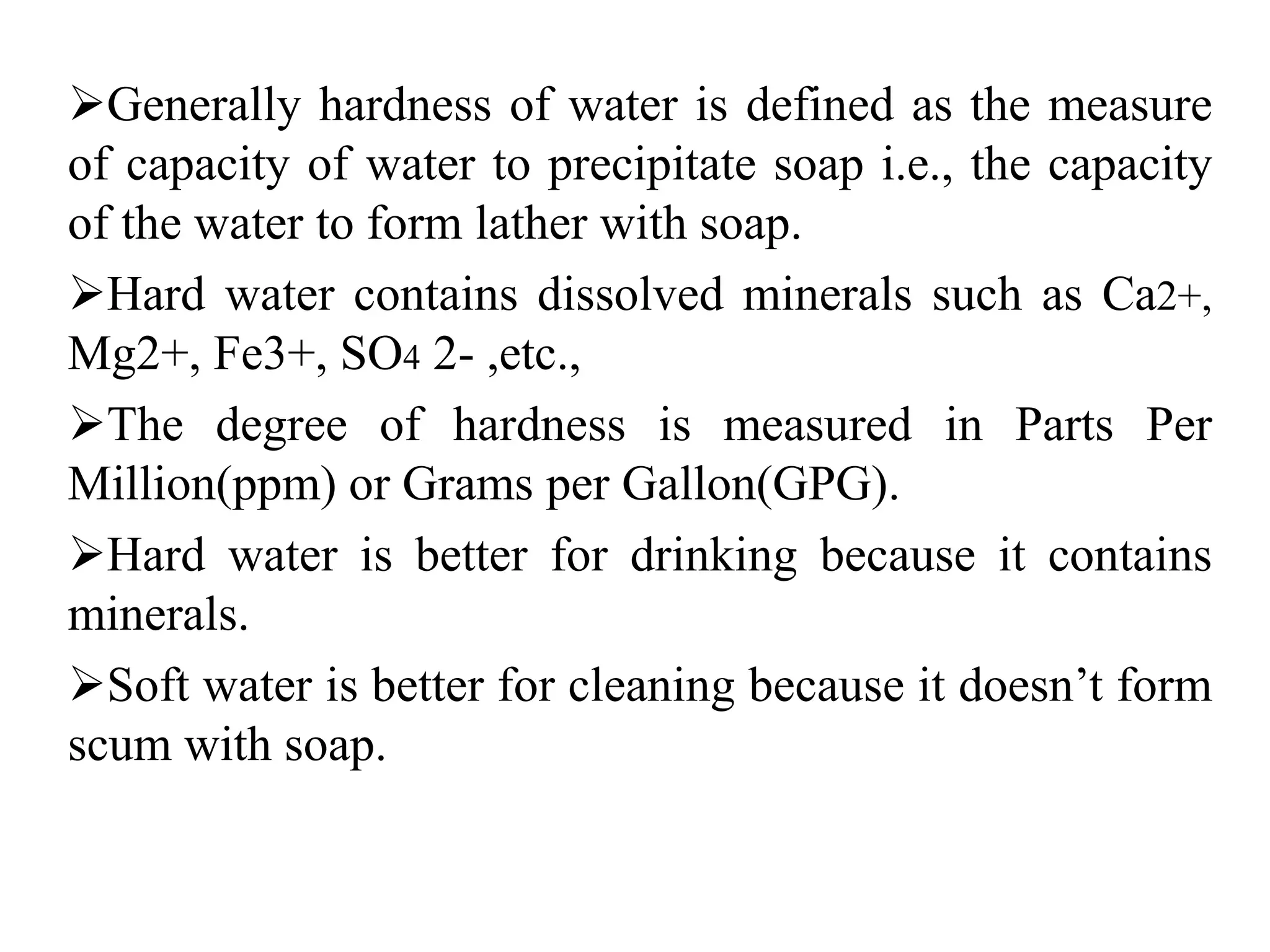 Hardness of water PPT