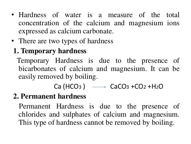 hardness of water is due to