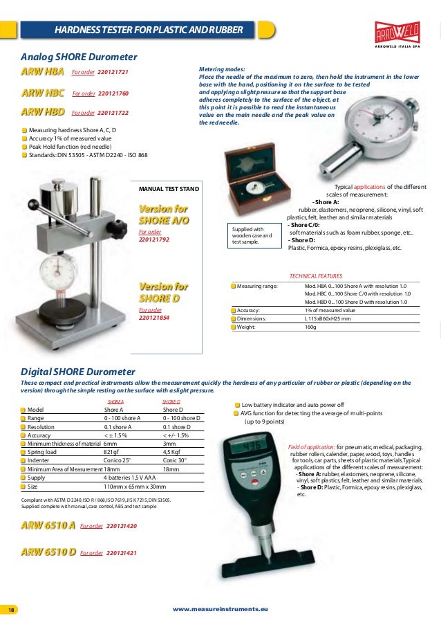 Hardness tester for plastic and rubber