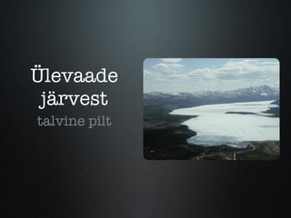 Ülevaade järvest talvine pilt 