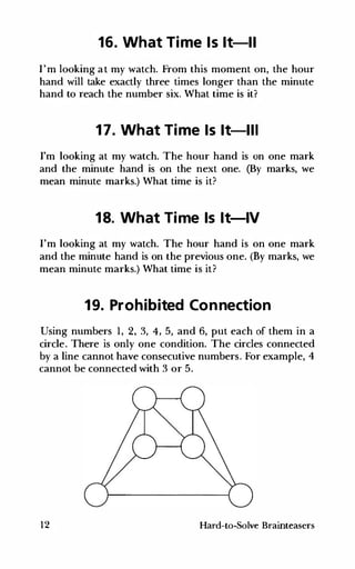 Hard To Solve Brain Teasers Hard To Solve Brain Teasers