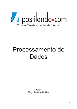 Processamento de
     Dados




            Autor:
    Tiago Jastrow da Silva



                             1
 