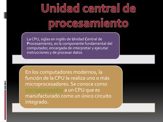 Unidad central de procesamiento