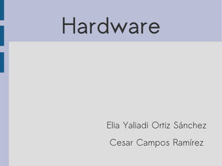 Hardware
Elia Yaliadi Ortiz Sánchez
Cesar Campos Ramírez
 