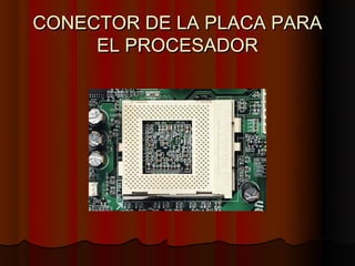CONECTOR DE LA PLACA PARA
     EL PROCESADOR
 