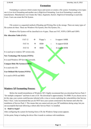 System Format Process Hardware | DOC