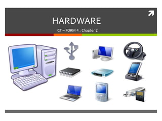 HARDWARE
ICT – FORM 4 : Chapter 2



 