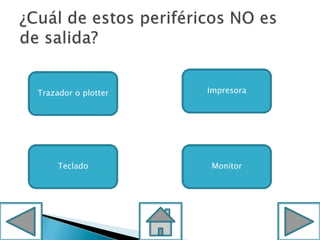 Trazador o plotter
MonitorTeclado
Impresora
 
