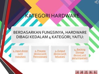 HARDWARE SEBAGAI ALAT INPUT, PROSES, PENYIMPANAN DAN OUTPUT DATA | PPT
