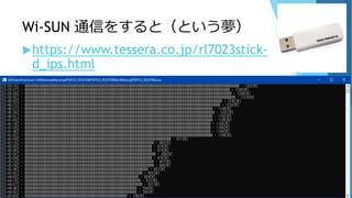 Wi-SUN ͨŤ򤹤ȣȤ
?https://www.tessera.co.jp/rl7023stick-
d_ips.html
 