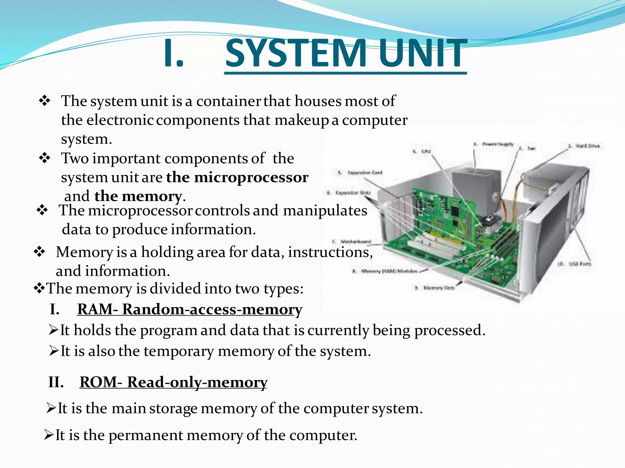 Hardware of computer | System Unit | PDF | Operating Systems | Computer ...