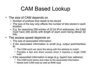 Hardware Approaches for Fast Lookup & Classification | PPT