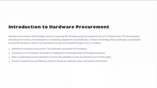 Hardware Procurement Process in IT Companies | Complete Lifecycle Guide ...
