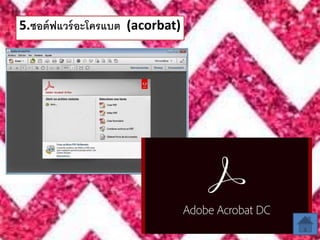 5.ซอต์ฟแวร์อะโครแบต (acorbat)
 