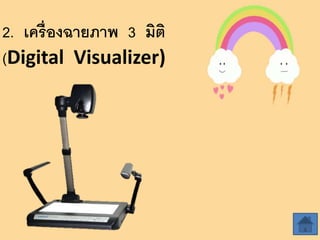 2. เครื่องฉำยภำพ 3 มิติ
(Digital Visualizer)
 