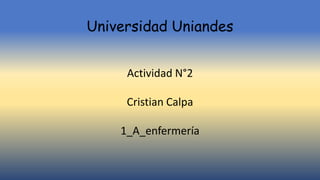 Universidad Uniandes
Actividad N°2
Cristian Calpa
1_A_enfermería

 