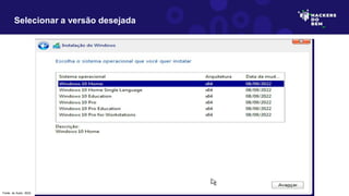 Selecionar a versão desejada
Fonte: do Autor, 2023
 