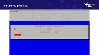 Instalando proxmox
Fonte: do autor, 2023
 