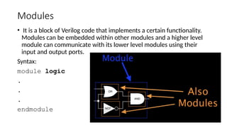 Hardware Description Language - Introduction to Verilog | PPTX
