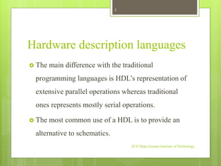 Hardware description languages | PPT