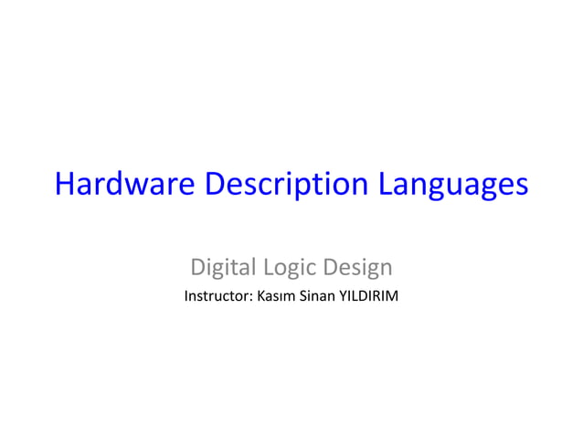Hardware Description Languages .pptx