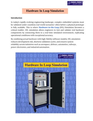 Hardware In Loop Simulation From Digilogic Systems | PDF