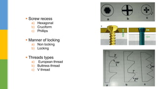 Type Thread Lock For Screw Hardware in maxillofacial trauma | PPTX
