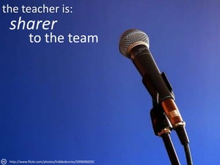 the teacher is:<br />knowledgeable about students<br />http://www.flickr.com/photos/pasma/485201047/<br />& classroom dyna...