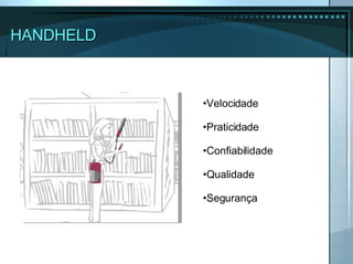 Velocidade Praticidade Confiabilidade Qualidade Segurança HANDHELD 