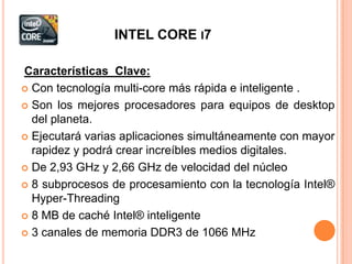 PROCESADORES INTEL CORE