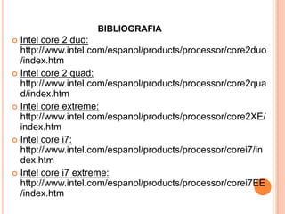 PROCESADORES INTEL CORE