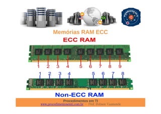 Procedimentos em TI
www.procedimentosemti.com.br – Prof. Robson Vaamonde
Memórias RAM ECC
 