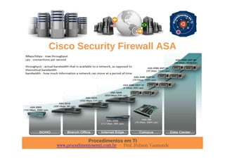 Procedimentos em TI
www.procedimentosemti.com.br – Prof. Robson Vaamonde
Cisco Security Firewall ASA
 