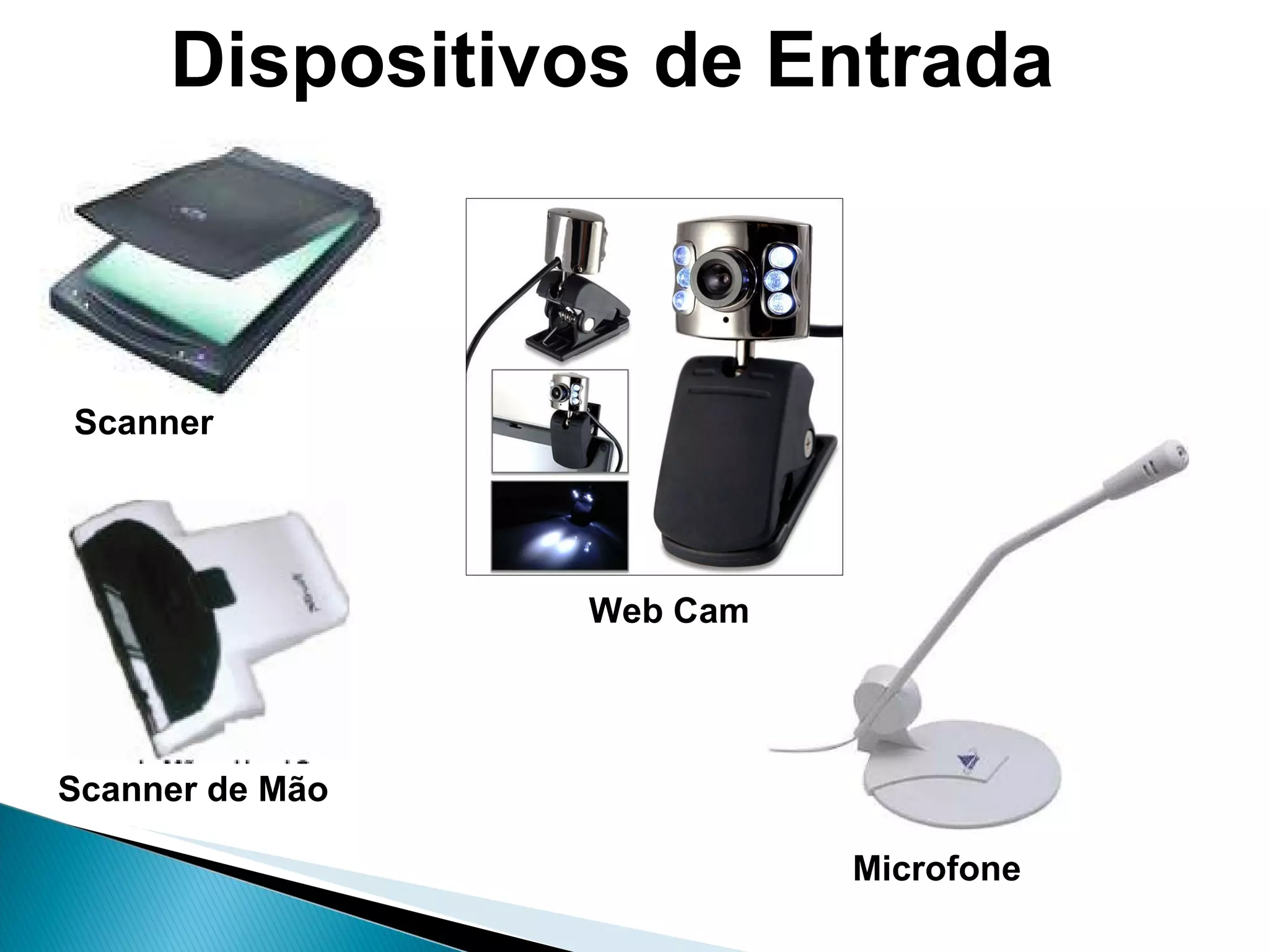 Dispositivos de Entrada Microfone Scanner Scanner de Mão Web Cam 