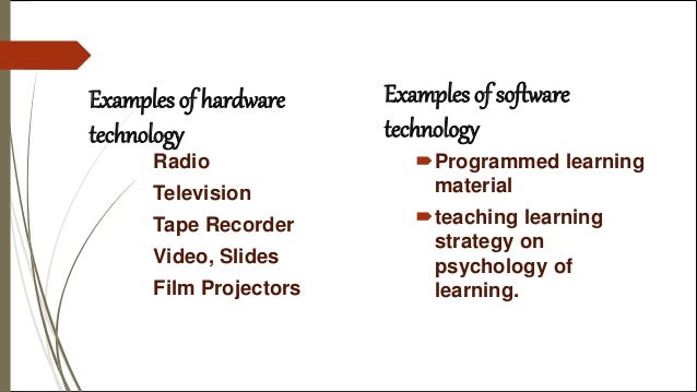 Examples Of Hardware And Software Approaches In Educational Technology ...