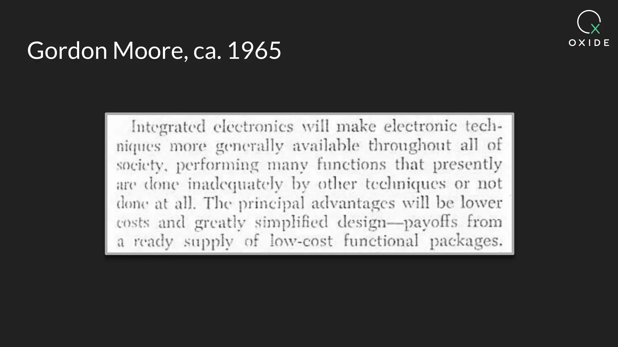 Gordon Moore, ca. 1965
 
