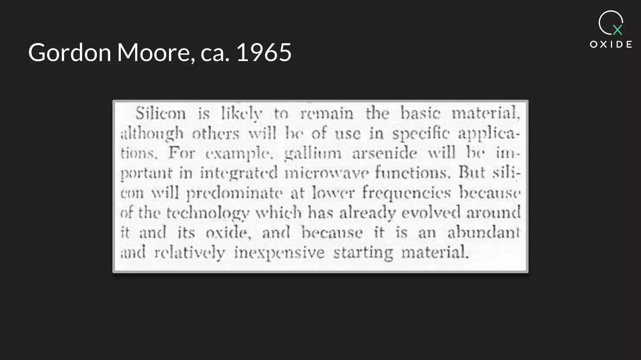 Gordon Moore, ca. 1965
 