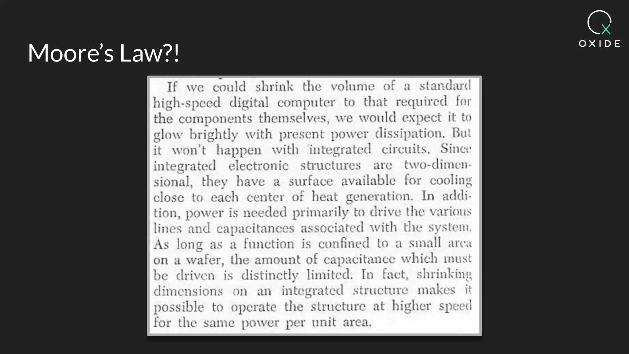 Moore’s Law?!
 