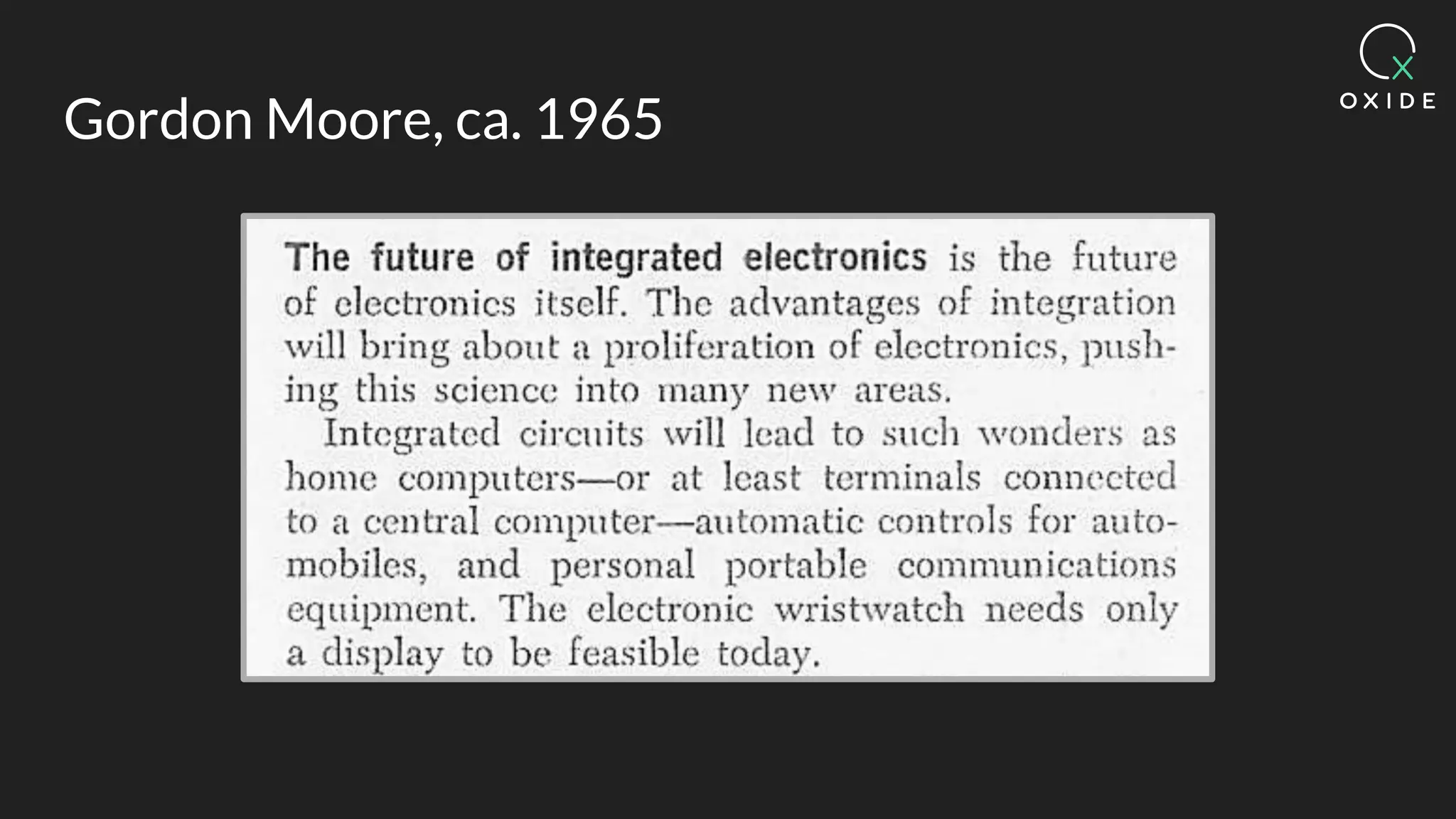 Gordon Moore, ca. 1965
 